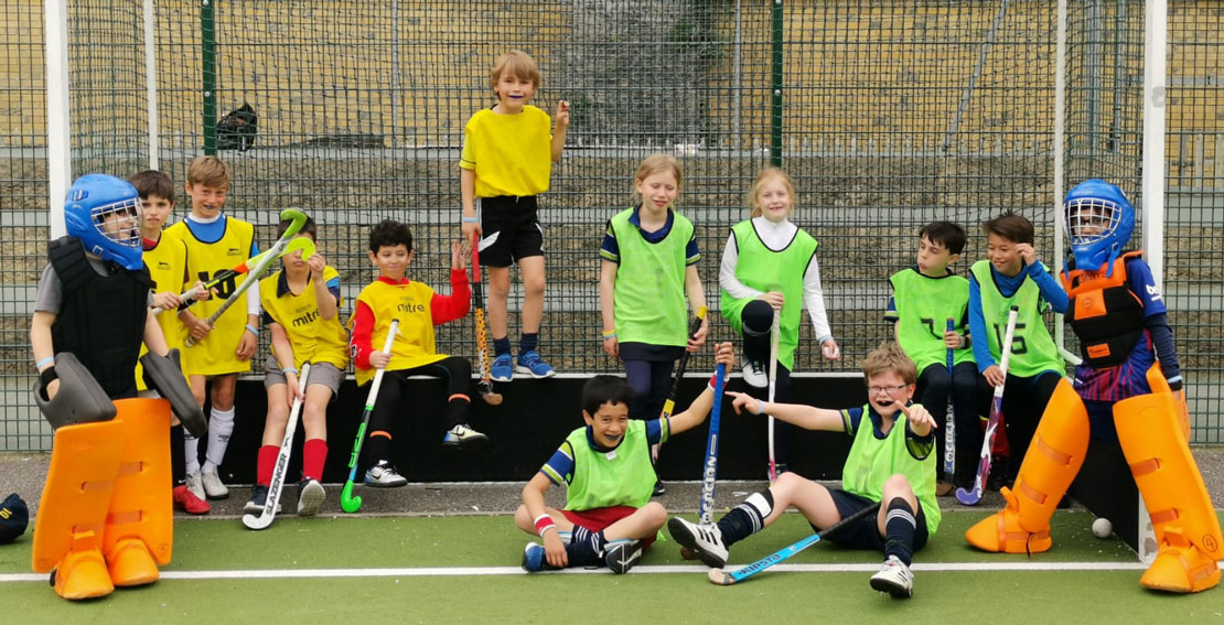 Kids in front of goal